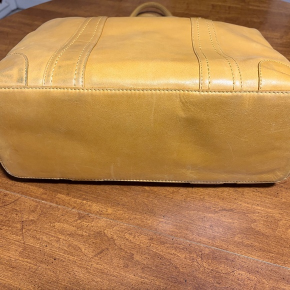 Frye Leather Melissa Tote Bag Yellow (original. $358) - Picture 10 of 10